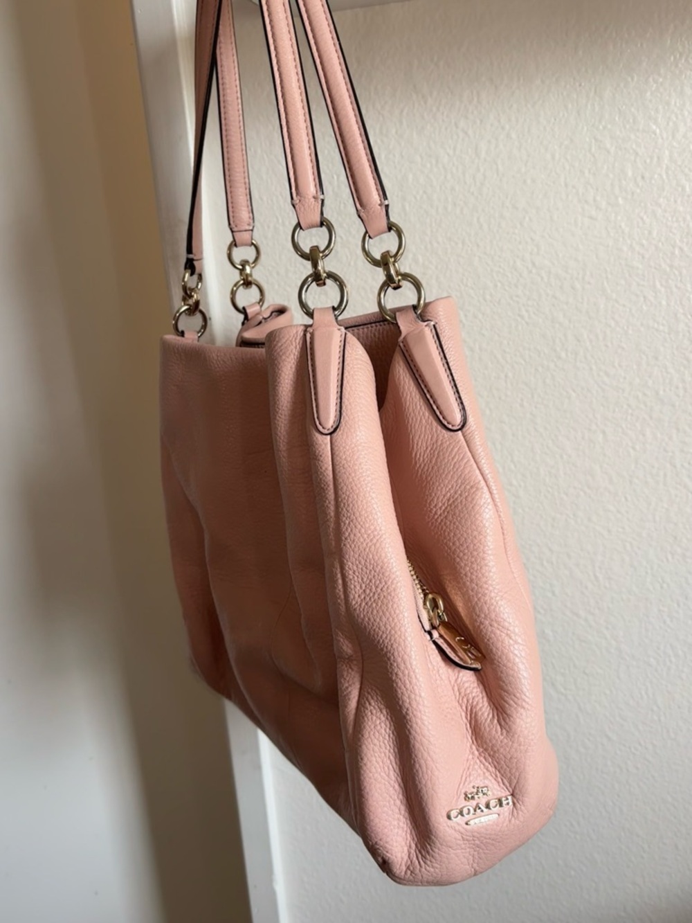 Coach Pink Maddison Phoebe Pebbled Leather bag